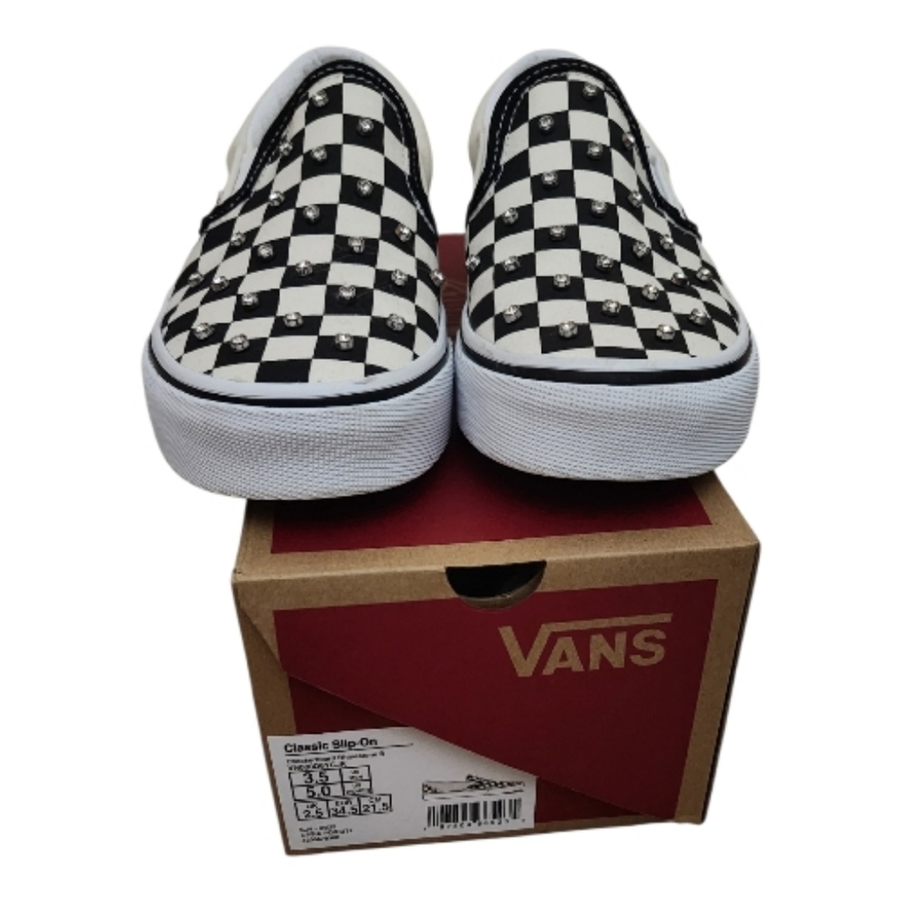 Vans Checkerboard Rhinestone Classic Slip-On - Picture 2 of 9